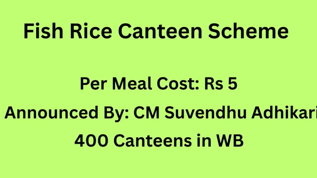 Fish Rice Canteen Scheme
