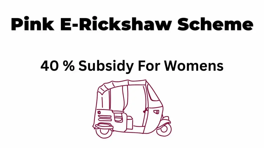 Pink E-Rickshaw Scheme